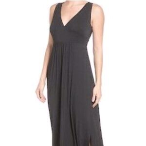 🇪🇸 CASLON Nordstrom Knit Maxi Dress black Petite XS